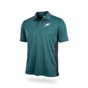 NFL Eagles Teal and Black Polo Shirt